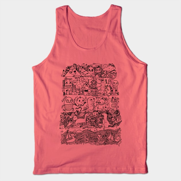 The Many Layers of Doodle Tank Top by wotto